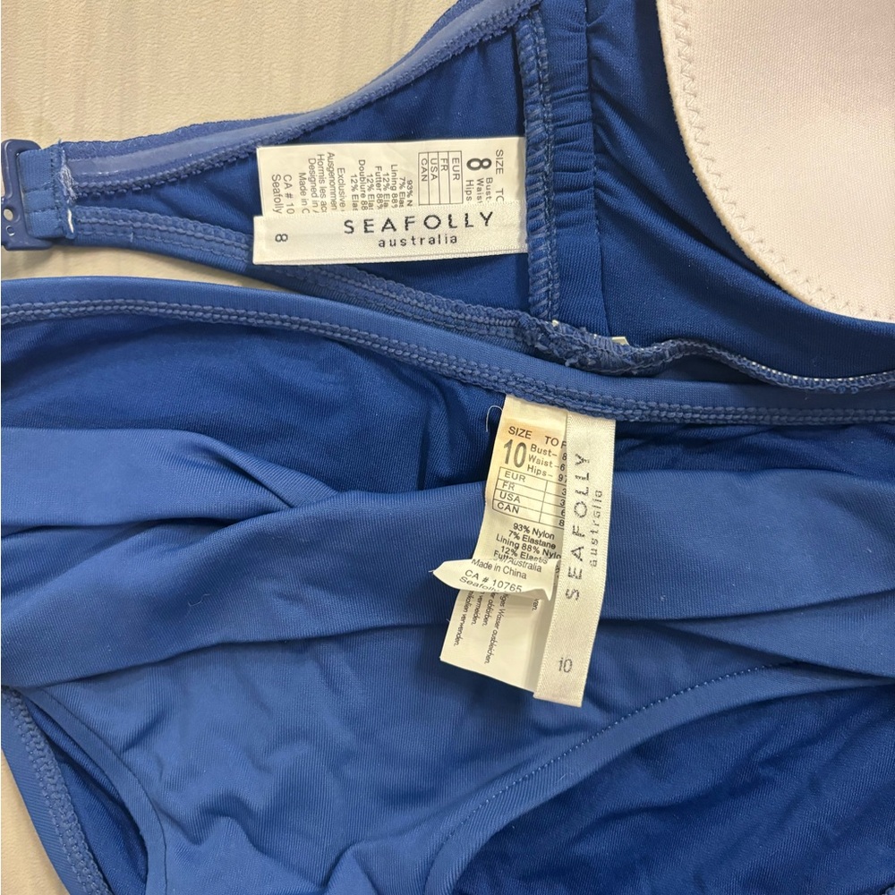 Sea Folly bikini. Top size 10, bottom size 8